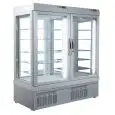 REFRIGERATED PATISSERIE DISPLAY - MOD. TEK/54 - ANODIZED ALUMIIUM EXTERIOR - LOW-E GLASS - TEMPERATURE °C +2/+10 - TWO SEPARATE COMPARTMENTS - SINGLE PHASE SUPPLY - STATIC COOLING - SELECTION OF DISPLAY GLASS ON 1, 2, 3 or 4 SIDES - DIMENSIONS CM L 178 x 