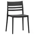 Sedia - colour black - Structure in polypropylene with fiberglass - Model 1823-317A-N
