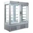 REFRIGERATED PATISSERIE AND ICE CREAM DISPLAY - MOD. TEK/59 - ANODIZED ALUMIIUM EXTERIOR - LOW-E GLASS - TEMPERATURE °C +5/-25; -5/+10 - TWO SEPARATE COMPARTMENTS - SINGLE PHASE SUPPLY - VENTILATED COOLING - SELECTION OF DISPLAY GLASS ON 1, 2, 3 or 4 SIDE