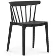 Sedia - colour black - ​Structure in polypropylene - Model 1842-F28-black