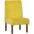 Poltrona - colore giallo - Struttura in legno, rivestimento in ecopelle o tessuto - Modello 1853-RE05Y