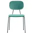 Sedia - colour verde - Structure in metal painted, seduta e schienale imbottiti, rivestimento in velluto - Model 1865-FR04V-01
