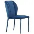 Sedia - colour azzurro - Structure in metal, seduta e schienale imbottiti, rivestimento in velluto - Model 1900-DC01-blu-petrolio-01