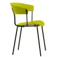 Sedia - colour verde - ​Structure in metal painted, seduta e schienale in polypropylene - Model 1902-RD01LV