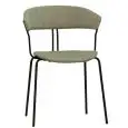 Sedia - colour verde - Structure in metal painted, seduta e schienale imbottite, rivestimento in tessuto - Model 1904-RD03G