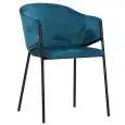 Poltroncina - colour blu - Structure in metal painted, seduta e schienale imbottiti, rivestimento in tessuto o velluto - Model 1939-UK02-velluto-blu