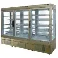 REFRIGERATED PATISSERIE AND ICE CREAM DISPLAY - MOD. TEK/90 - ANODIZED ALUMIIUM EXTERIOR - LOW-E GLASS - TEMPERATURE °C +5/-25; -5/+10 - THREE SEPARATE COMPARTMENTS - SINGLE PHASE SUPPLY - VENTILATED COOLING - SELECTION OF DISPLAY GLASS ON 1, 2, 3 or 4 SI