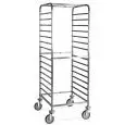 Container and baking tray trolley - Model 2072 - Stainless steel frame AISI 304 - capacity 14 containers/trays GN 2/1 - runner spacing cm 8.5 - Dimensions cm 65 x 72 x 163 h