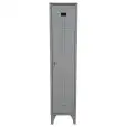 LOCKER WITH CLEAN DIRTY DIVIDER - STEEL LAMINATE PROFILE - THICKNESS 6/10 - MOD. 214/01 - N.1 COMPARTMENT - N.1 DOOR WITH LARGE AIR VENT - TOP SHELF - UMBRELLA HOLDER - TAG HOLDER - DIM. cm L 50 x D 50 x H 180