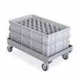 Dishwasher rack trolley - Model 2203P - Stainless steel base - Dimensions cm 62 x 42 x 19 h