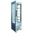 REFRIGERATED PATISSERIE DISPLAY - MOD. TEK/11 - ANODIZED ALUMIIUM EXTERIOR - LOW-E GLASS - TEMPERATURE °C +2/+10 - SINGLE PHASE SUPPLY - POWER W 160 - CAPACITY: 250 Lt - STATIC COOLING - SELECTION OF DISPLAY GLASS ON 1, 2, 3 or 4 SIDES - DIMENSIONS Cm L 4