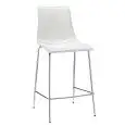 STOOL ZEBRA POP - MOD. 2556 - HEIGHT cm 65 - 4-LEG CHROME-PLATED STEEL OR PAINTED ANTHRACITE TUBE CHAIR - ANTISHOCK POLYCARBONATE UPHOLSTERY - INDOOR USE - DIMENSIONS cm L 48 x D 51 x H 103 - DISMANTLED - EC STANDARDS