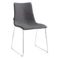 CHAIR ZEBRA POP - MOD. 2641 - CHROME-PLATED STEEL OR PAINTED ANTHRACITE TUBE SLED CHAIR ø 11 mm - ANTISHOCK POLYCARBONATE UPHOLSTERY - INDOOR USE - DIMENSIONS cm L 51 x D 53 x H 80 - EC STANDARDS