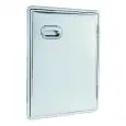 SINGLE STAINLESS STEEL DOOR - Linea 3000 - Mod. 3000 MAG - Interchangeable magnetic gasket - Bench hole cm L 44 x H 59