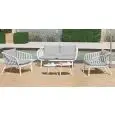 Set Poltrone tavolino - colour white;grey - Divano - Model 438-F850-Set -white