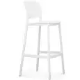 Sgabello - colour white - Structure in polypropylene - Model 460-P83-white