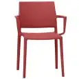 Sedia - colour rosso - Structure in polypropylene - Model 463-S03A-R