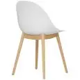 Sedia - colour white - Structure in beechwood, scocca in polypropylene - Model 464-V11-white