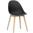 Sedia - colour black - Structure in beechwood, scocca in polypropylene - Model 464-V11-black