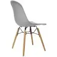 Sedia - colour grey - Structure in beechwood e metal painted, scocca in polypropylene - Model 465-AP34-senape-light-grey