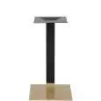 Base - colour black - Structure in steel stainless, tube black, base brass satin, adjustable feet - Model 485-EB1