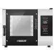 ELECTRIC CONVECTION AND STEAM OVEN WITH TOUCH SCREEN CONTROLS - Cod. BISTROT 465E - SUITABLE FOR BAKERY AND PÂTISSERIE - Capacity: n.4 40x60 or 46x66cm baking trays - Power Kw 8 - Electric power supply: 230/400 V 50/60 Hz - Max temperature 270°C - Exterio