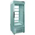 REFRIGERATED PATISSERIE DISPLAY - MOD. TEK/21 - ANODIZED ALUMIIUM EXTERIOR - LOW-E GLASS - TEMPERATURE °C -5/+10 - SINGLE PHASE SUPPLY - VENTILATED COOLING - SELECTION OF DISPLAY GLASS ON 1, 2, 3 or 4 SIDES - DIMENSIONS CM L 76 x D 76 X h 191