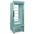 REFRIGERATED PATISSERIE DISPLAY - MOD. TEK/20 - ANODIZED ALUMIIUM EXTERIOR - LOW-E GLASS - TEMPERATURE °C +2/+10 - SINGLE PHASE SUPPLY - STATIC COOLING - SELECTION OF DISPLAY GLASS ON 1, 2, 3 or 4 SIDES - DIMENSIONS CM L 76 x D 76 X h 191