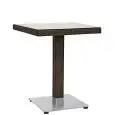 Table - colour brown - Structure in aluminium, rivestimento in piattina di polyethylene, top in tempered glass, base in aluminium - Model 560-CTS0022M-01