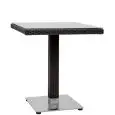 Table - colour black - Structure in aluminium, rivestimento in piattina di polyethylene, top in tempered glass, base in aluminium - Model 560-CTS0022N