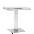 Table - colour white - Structure in aluminium, rivestimento in piattina di polyethylene, top in tempered glass, base in aluminium - Model 560-CTS0022W