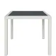 Table - colour white - Structure in aluminium, rivestimento in piattina di polyethylene, top in tempered glass - Model 561-MCQ80W