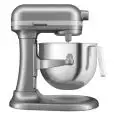 KITCHENAID PLANETARY MIXER - Mod K6S Heavy Duty Silver - Metal Structure - 1 Bowl lt 6,6 - Power 375 W - Single-phase Power Supply 220-240V - Dimensions cm L 28,7 x D 37,1 x H 41,9