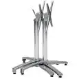 Base - colour aluminium - Structure stackable in aluminium painted with accessorio pieghevole e adjustable feet - Model 611-F3-IMP-01