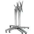 Base - colour aluminium - Structure stackable in aluminium painted with accessorio pieghevole e adjustable feet - Model 611-F3-IMP-02