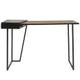 Table - colour black;brown - Structure in metal painted, top e cassetto in MDF veneered - Model 666-CW13-tavolo