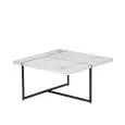 Tavolino - colour white - Structure in metal painted, top in laminato - Model 682-WD3-white