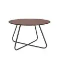 Tavolino - colour black;brown - Structure in metal painted, top in MDF veneered - Model 683-WD4