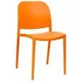 Sedia - colour arancione - ​Structure in polypropylene with fiberglass - Model 725-Y19A
