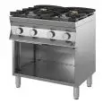 GAS COOKER - Mod. 7DGMH4B/12 - N. 4 BURNERS - OPEN CUPBOARD - PILOT LIGHT - Dimensions cm L 80 x D 70 x H 85/90 - CE approved