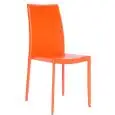 Sedia - colour arancione - ​Structure in metal, seduta e schienale imbottiti, rivestimento in ecopelle - Model 824-RF97-A-01