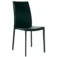 Sedia - colour black - ​Structure in metal, seduta e schienale imbottiti, rivestimento in ecopelle - Model 824-RF97-N-01