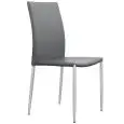 Sedia - colour grey - ​Structure in metal painted, seduta e schienale imbottiti, rivestimento in ecopelle - Model 825-RF49P-grey