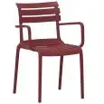 Poltroncina - colour rosso - Structure in polypropylene, resistente ai raggi UV - Model 833-R
