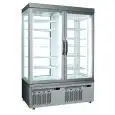 REFRIGERATED PATISSERIE DISPLAY - MOD. TEK/41 - ANODIZED ALUMIIUM EXTERIOR - LOW-E GLASS - TEMPERATURE °C -5/+10 - TWO SEPARATE COMPARTMENTS - SINGLE PHASE SUPPLY - VENTILATED COOLING - SELECTION OF DISPLAY GLASS ON 1, 2, 3 or 4 SIDES - DIMENSIONS CM L 13