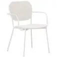 Poltroncina - colour white - Structure in metal painted per uso esterno, seduta e schienale in textilene - Model 862-white