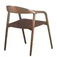 Poltroncina - colour brown - Structure in wood di frassino, seduta in wood multistrato - Model 881-LEF01-brown