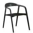 Poltroncina - colour black - Structure in wood di frassino, seduta in wood multistrato - Model 881-LEF01-black