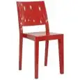 Sedia - colour rosso - Structure in policarbonato - Model 889-PC492R