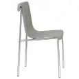 Sedia - colour Grey - Structure in metal chrome, scocca in polypropylene - Model 911-GU92-G